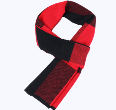 Men&#39;s scarf wool plaid scarf scarf winter scarf processing wholesale gift ladies knitting stitching