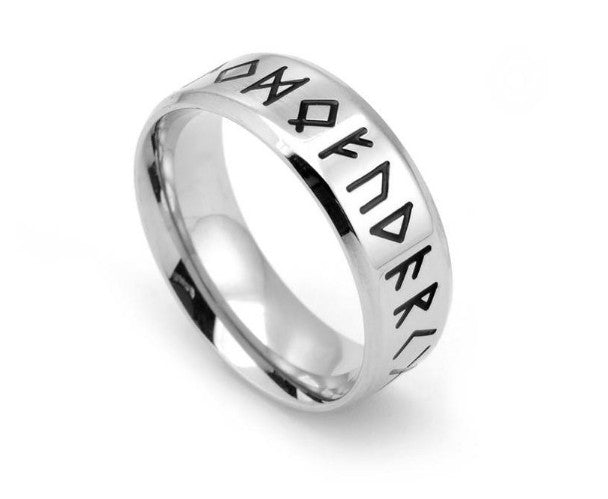 Rust steel jewelry men&#39;s Viking digital ring