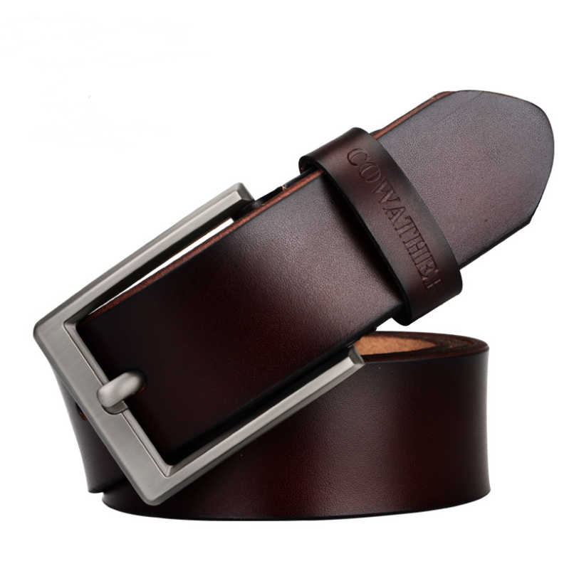 Casual leather wild leather belt fashion business men&#39;s pin buckle belt CF001