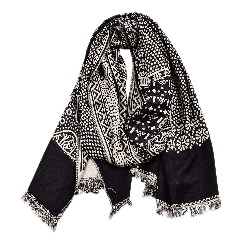 Men&#39;s short beard ethnic style scarf