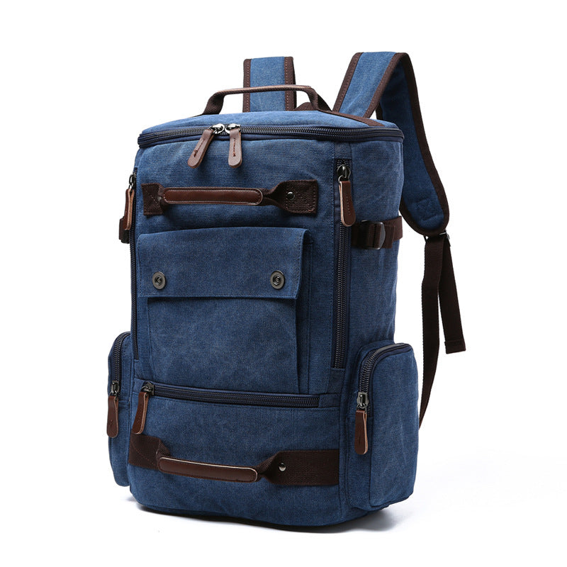 Men&#39;s Backpack Vintage Canvas Backpack  Men&#39;s Travel Bags Large Capacity Backpack Laptop Backpack