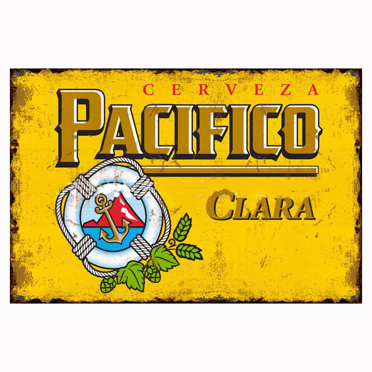 Retro Tin Painting Cocktail Bar Restaurant Shop Home Decoration