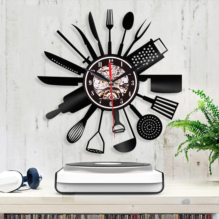 Vinyl record wall clock