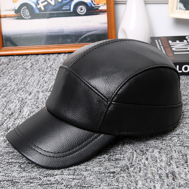 Men&#39;s leather baseball cap