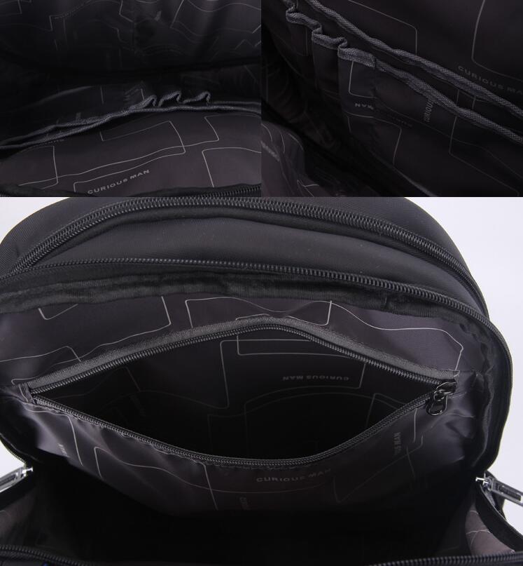 new men&#39;s computer backpack, USB backpack, hard shell travel bag, student bag light customization