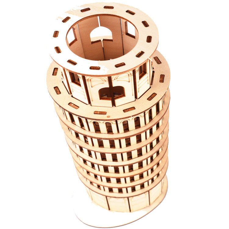 Three-dimensional puzzle of Leaning Tower of Pisa
