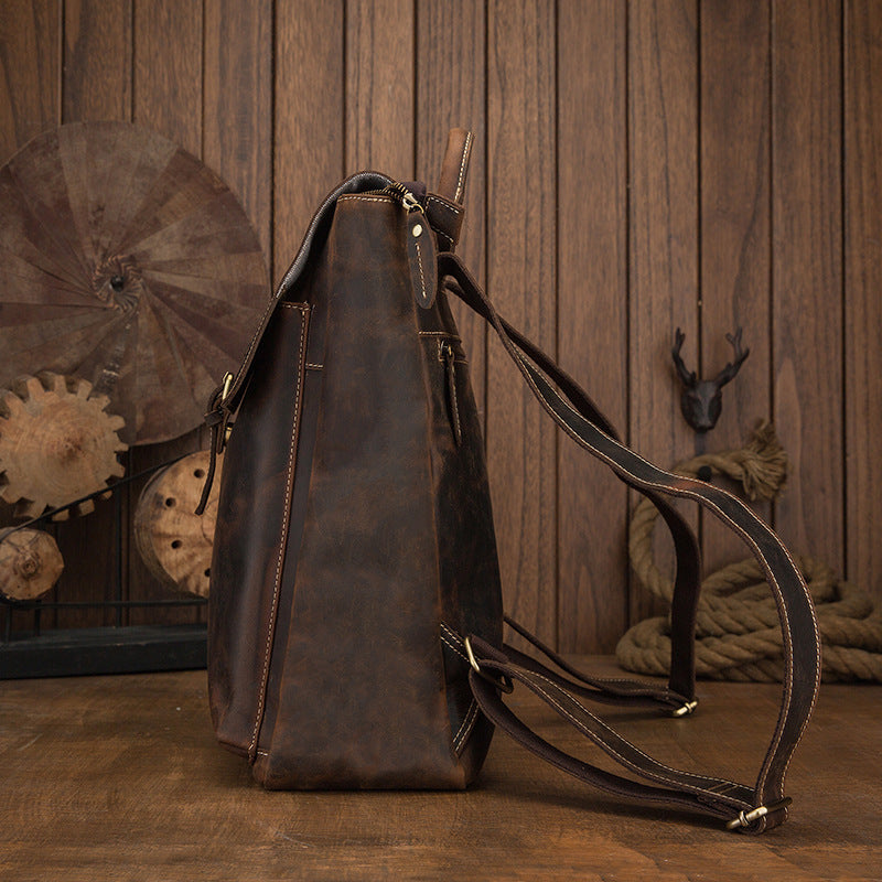 Cowhide backpack