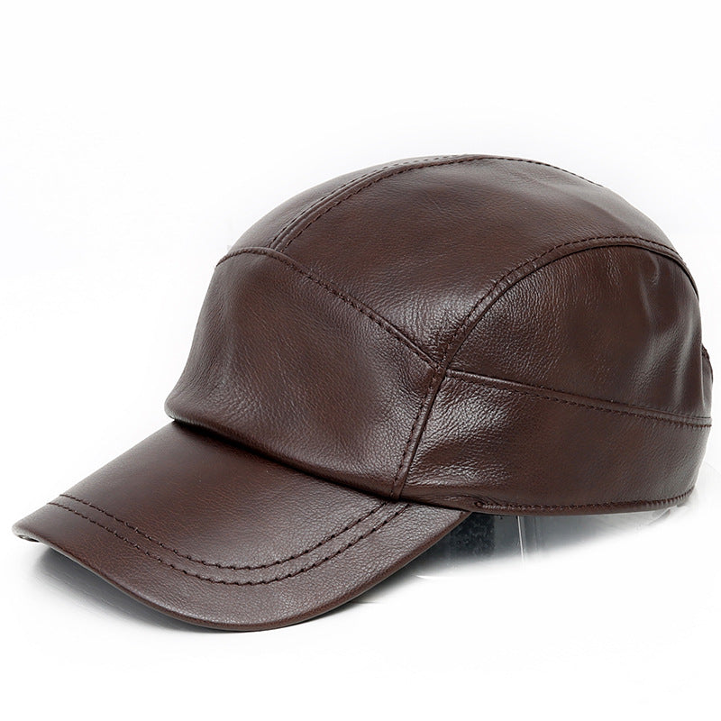 Men&#39;s leather baseball cap
