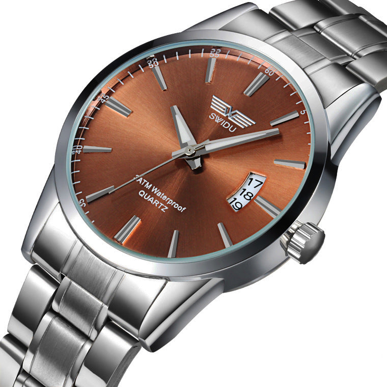 New watches, men&#39;s single day steel watches, non mechanical watches, foreign trade watches wholesale