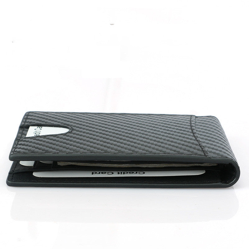 New men&#39;s wallet wallet carbon fiber texture