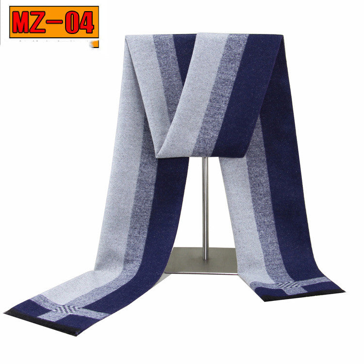 Men&#39;s warm winter thick plaid scarf