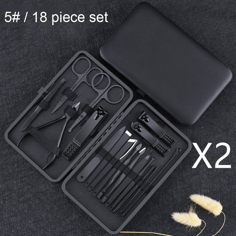 Black Stainless Steel Nail Clipper Tool Set