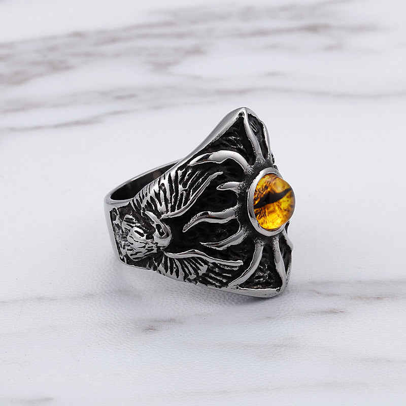 Evil Skull Eye Ring