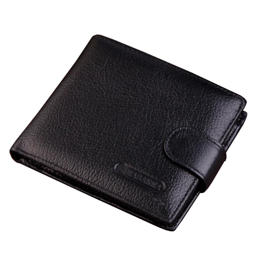 Men&#39;s Wallet Short Leather Foreign Trade Retro Zipper