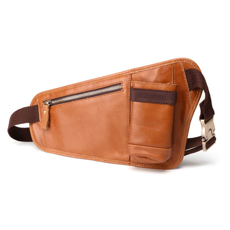 Men&#39;s Cowhide Multifunctional Shoulder Messenger Bag
