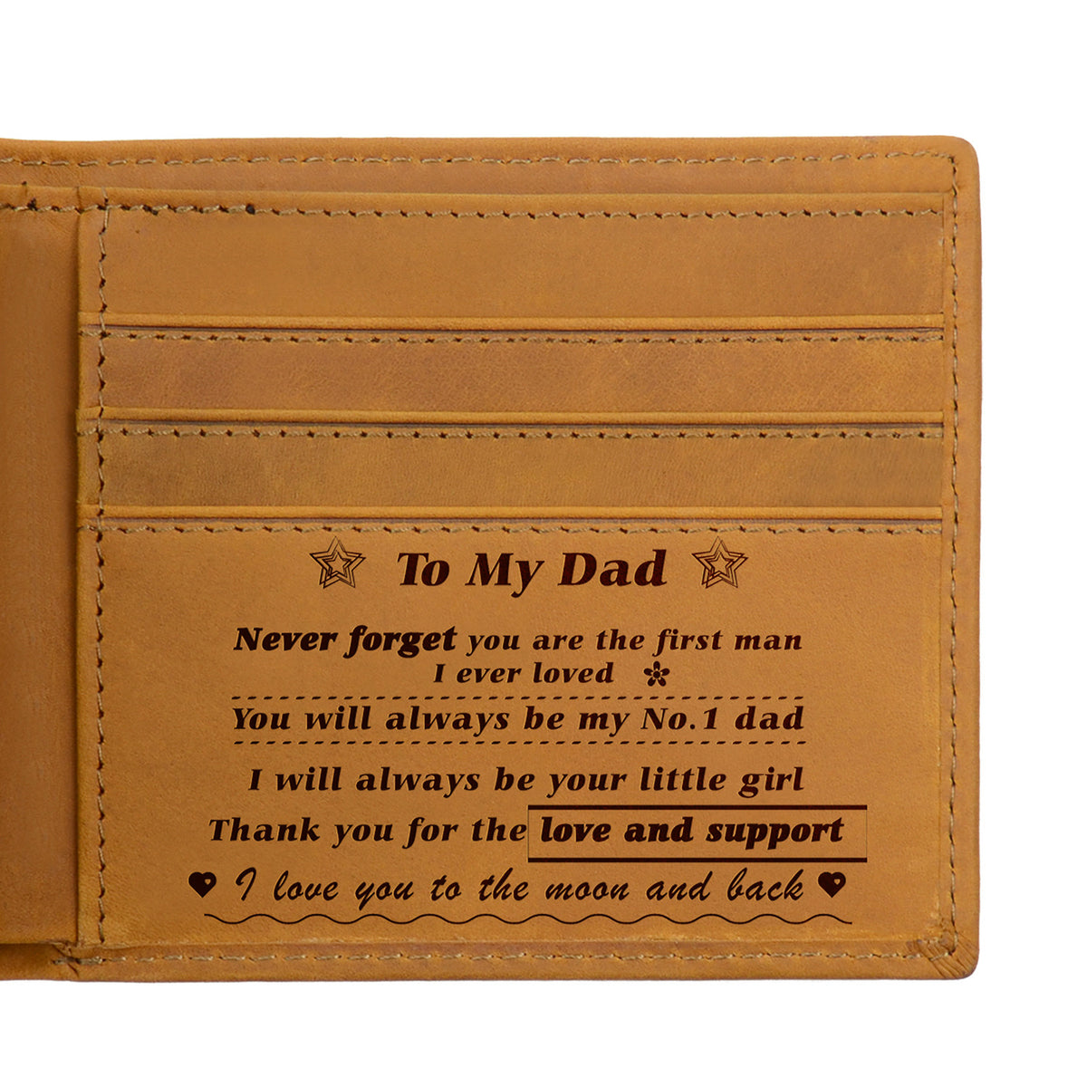 Men&#39;s horse leather leather lettering laser label wallet