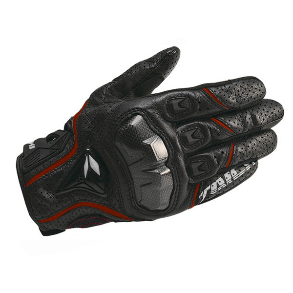 Summer classic RS-TAICHI RST390 full leather perforated carbon fiber breathable racing gloves