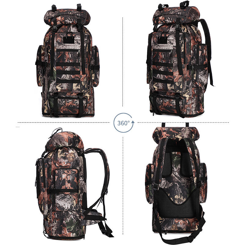 High-capacity military camouflage tactical pack