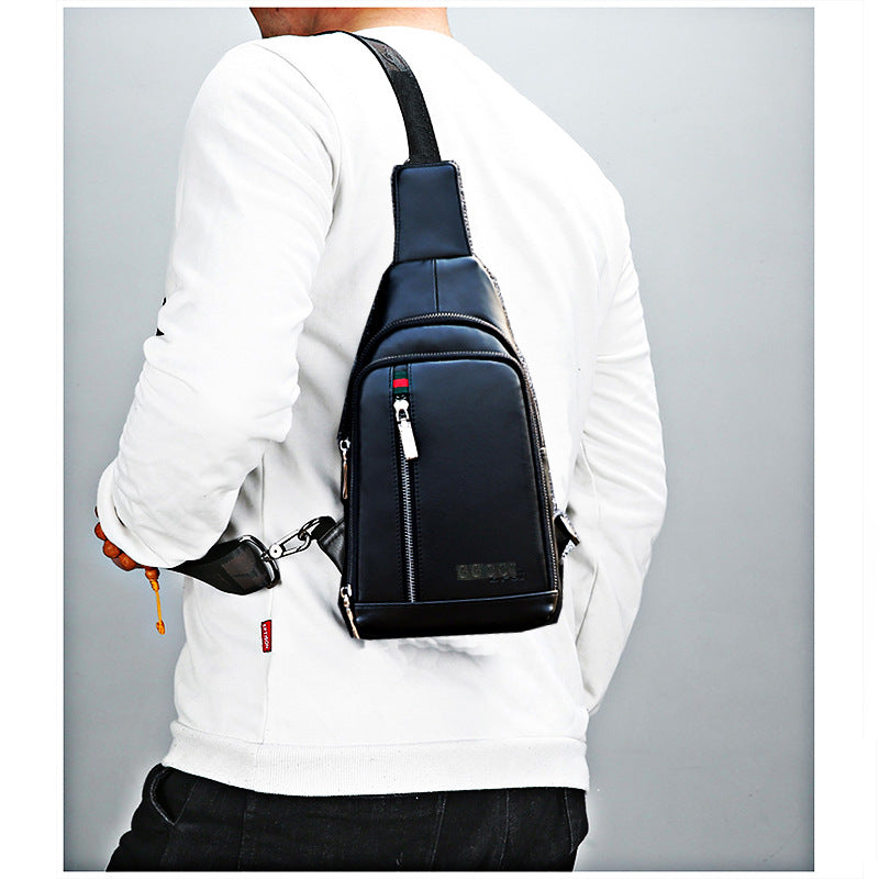 Cowhide Men&#39;s Messenger Bag Casual