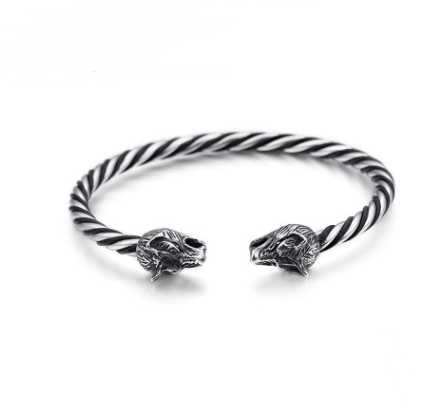 Men&#39;s lion head animal bracelet