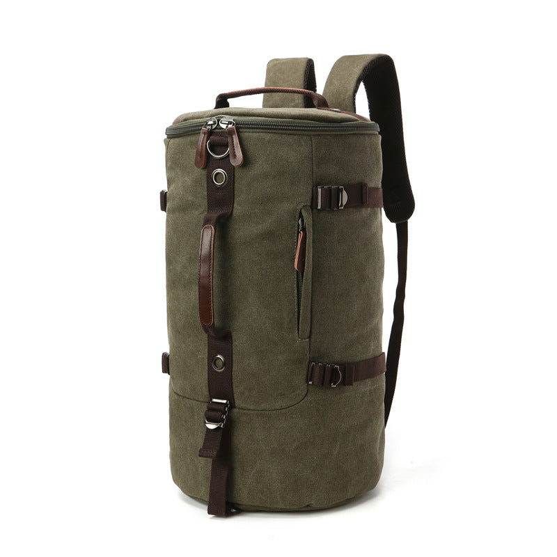 Large-capacity Cylindrical Bag Shoulder Portable Three-purpose Bag Men&#39;s Bag Travel Portable