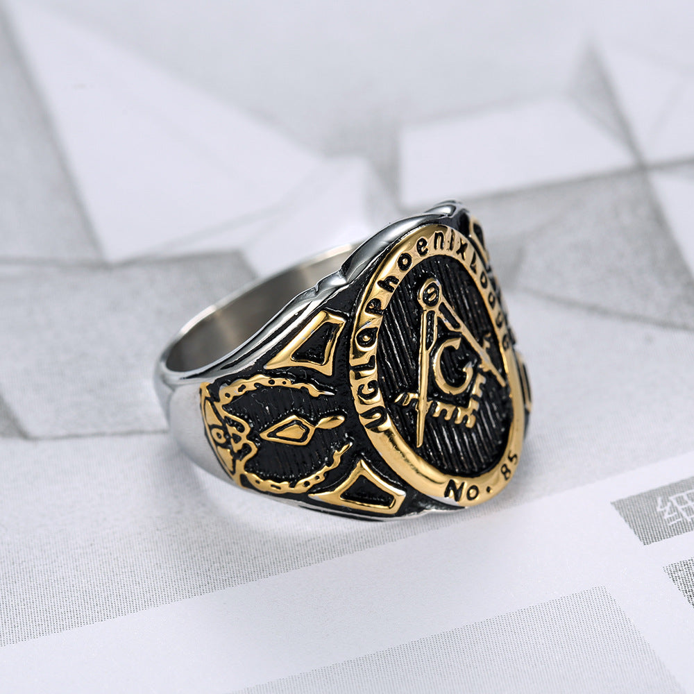 Stainless steel vintage ring