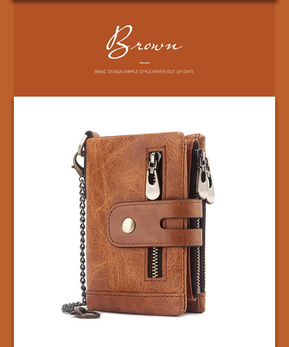 Leather men&#39;s wallet coin purse