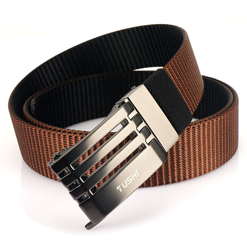 Men&#39;s Simple Rotary Automatic Buckle Belt