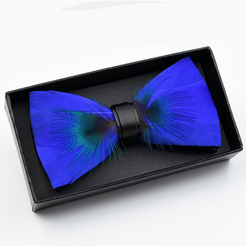 Feather bow tie gift box