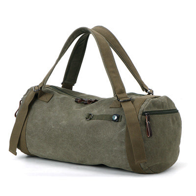 Canvas bucket shoulder bag