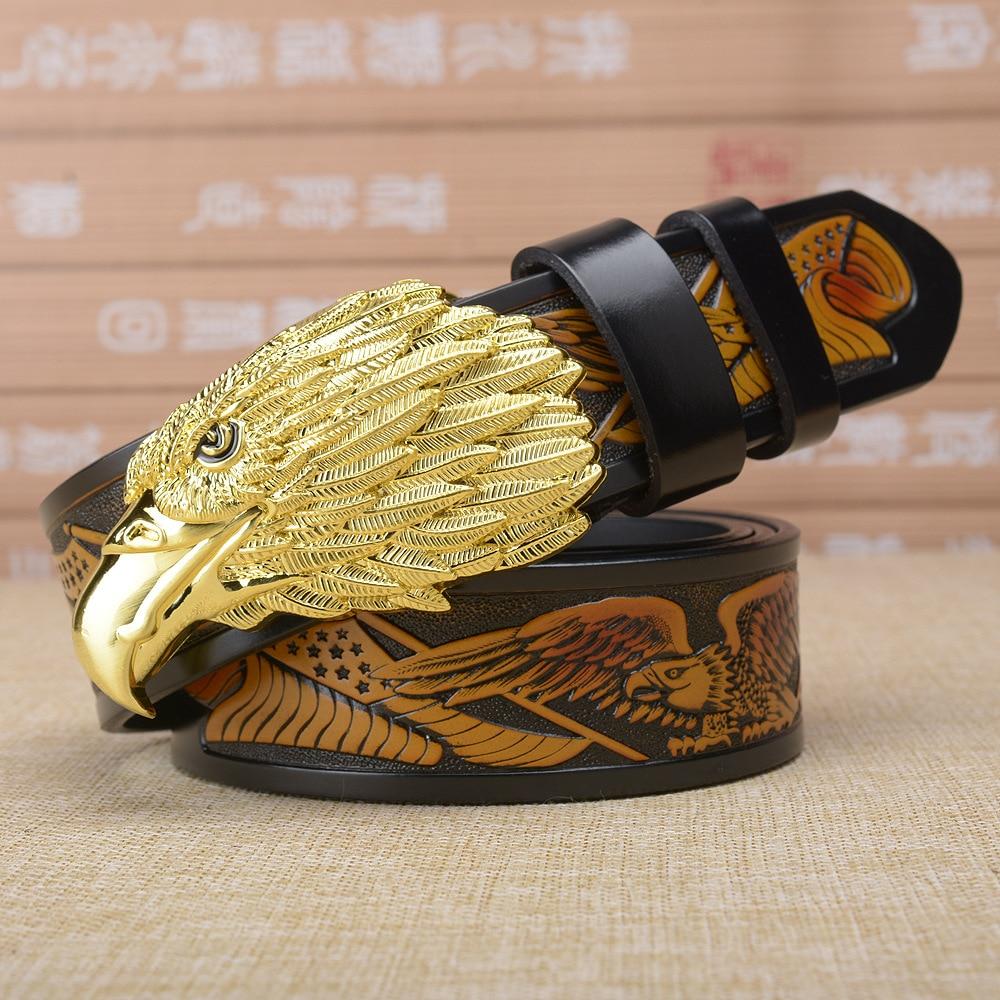 Personalized Eagle Head Buckle Men&#39;s Belt
