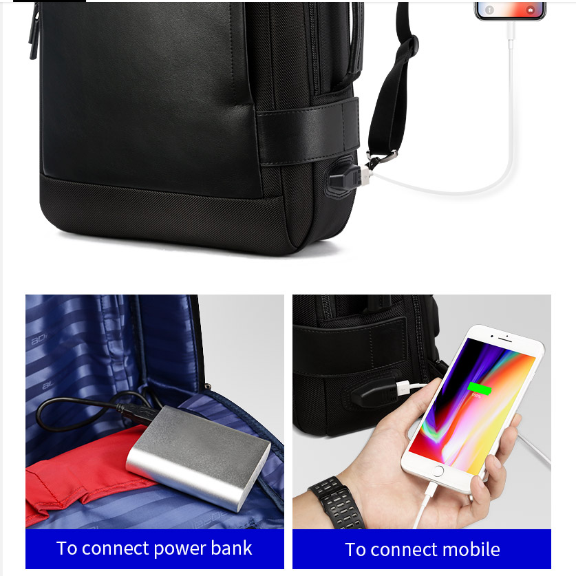 New business computer backpack travel waterproof men&#39;s backpack usb rechargeable backpack