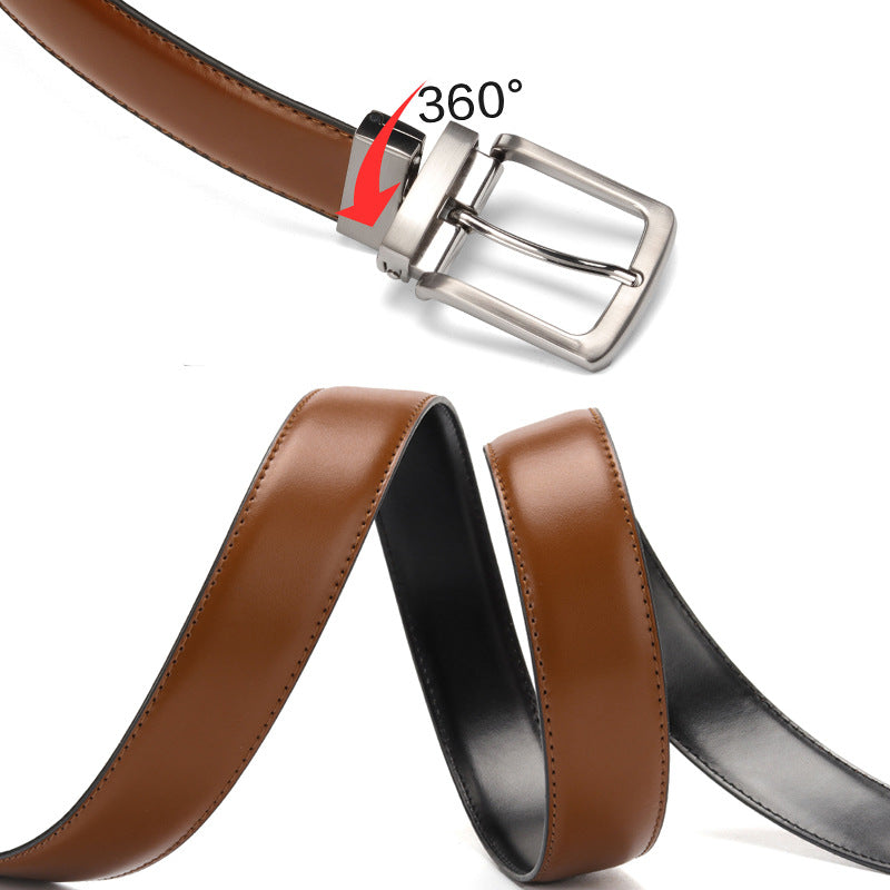 Men&#39;s rotating pin buckle belt