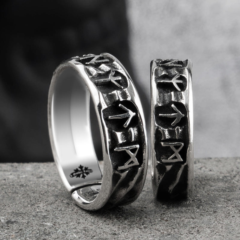 Hand-designed Cross-border Hot Sale Nordic Viking Totem Pirate Ring