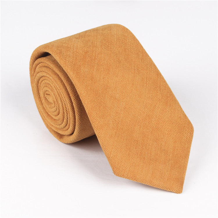 Solid color casual tie