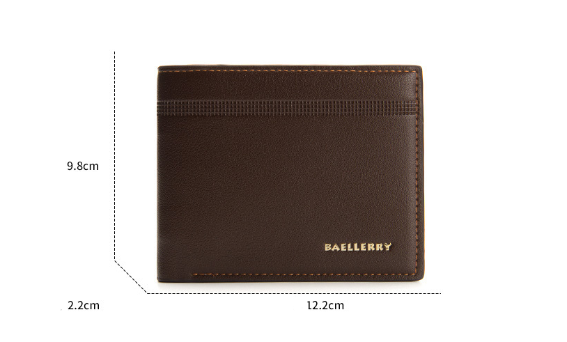 Men&#39;s wallet business casual short PU wallet cross