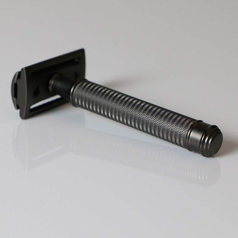 Double side blade Retro Old zinc alloy shaving knife