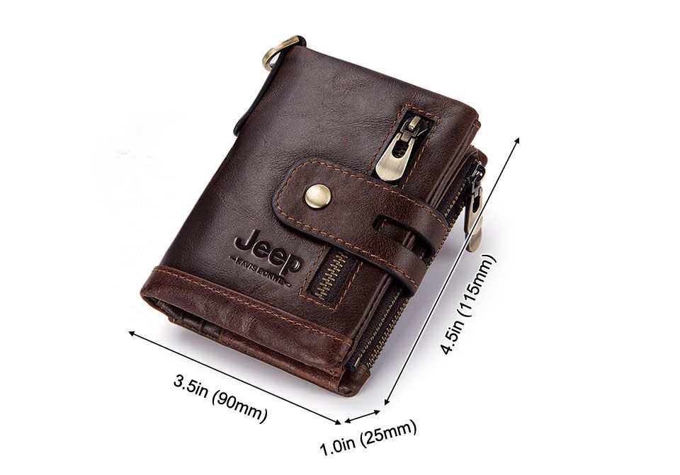 Leather men&#39;s wallet coin purse