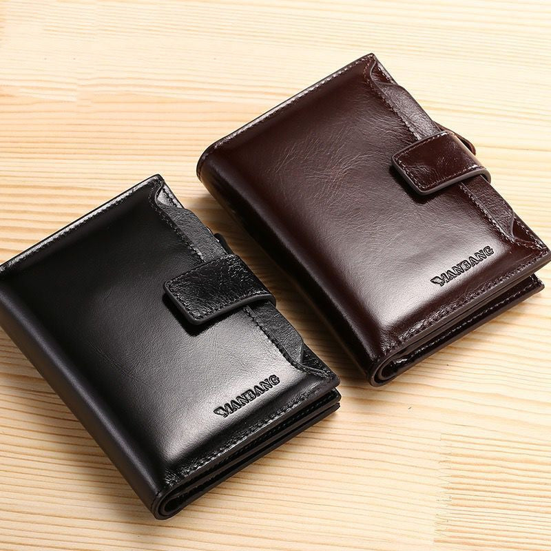 Men&#39;s leather wallet wallet card holder