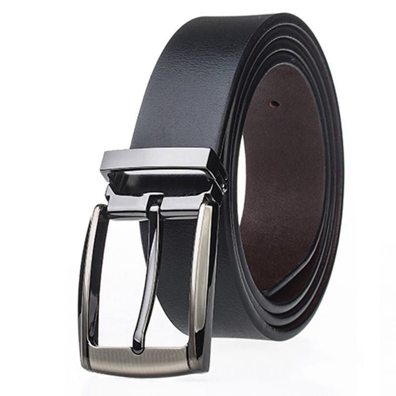 Men&#39;s Business Casual Leather Belt Pin Buckle Belt