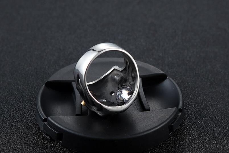 Skull Steel Ring Personalized Punk Men&#39;s Ring Jewelry