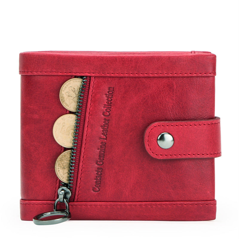 RFID anti-theft brush leather trendy men&#39;s wallet