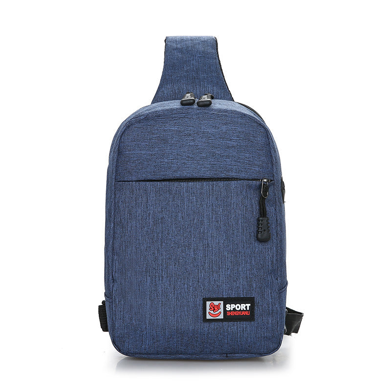 Men&#39;s solid color sports shoulder bag