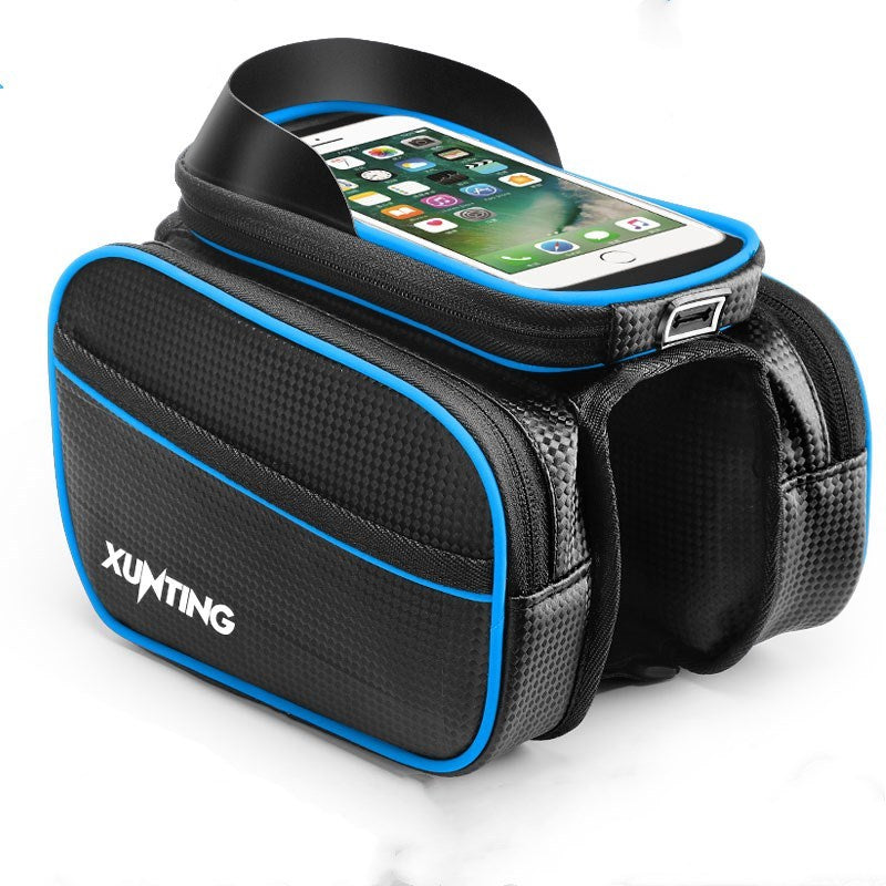Mobile phone bicycle saddle bag