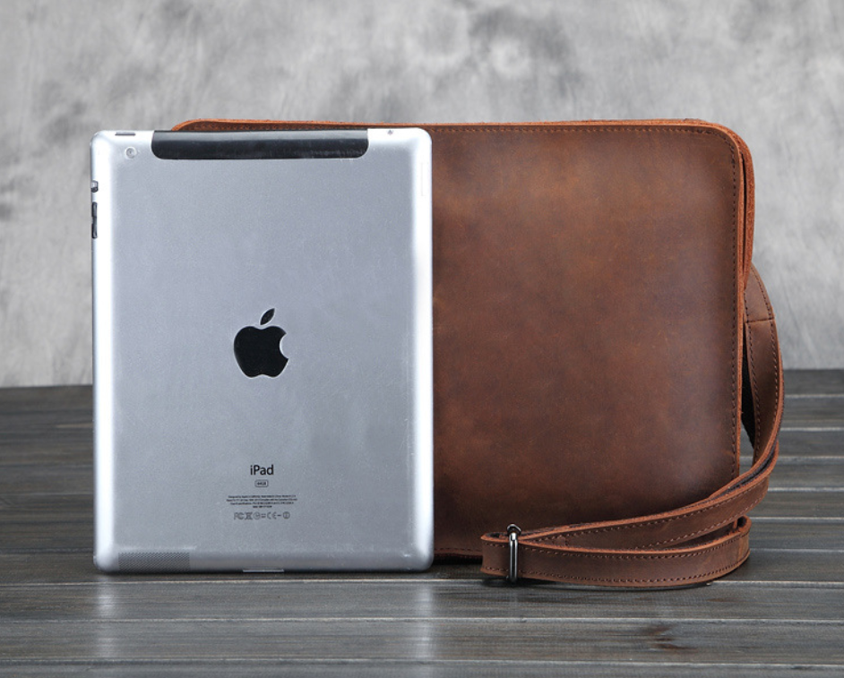 Men&#39;s business leather shoulder bag