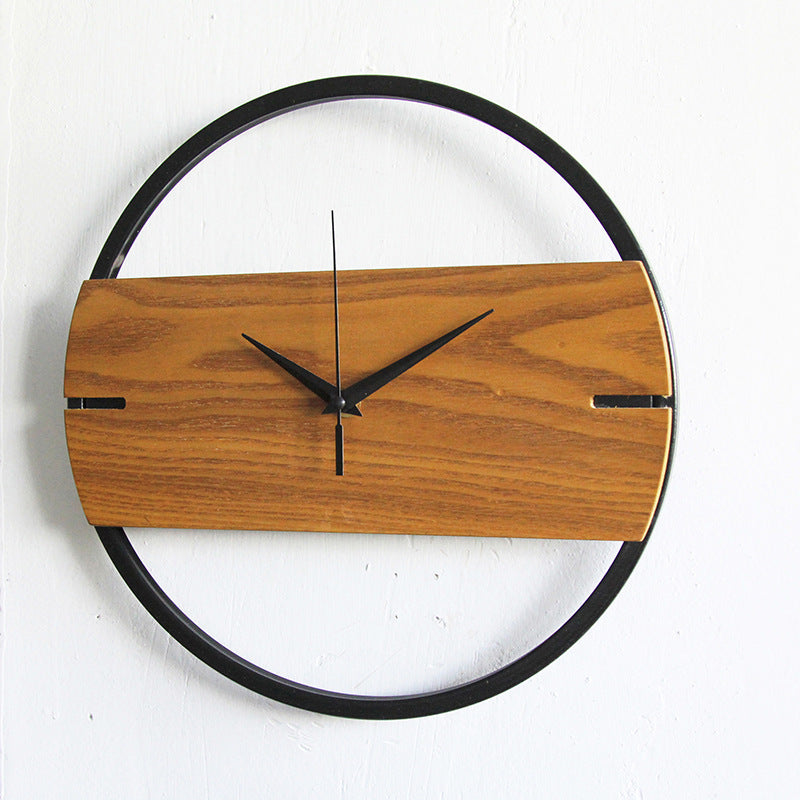 Nordic Style Fashionable Simple Silent Wood Wall Clocks for Home Decor Wood Type Wall Clock Quartz Modern Design Timer