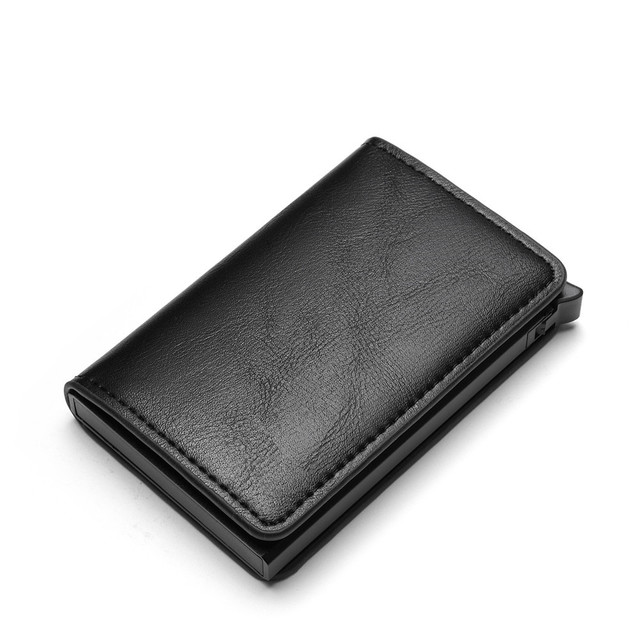Hand push automatic card wallet card box