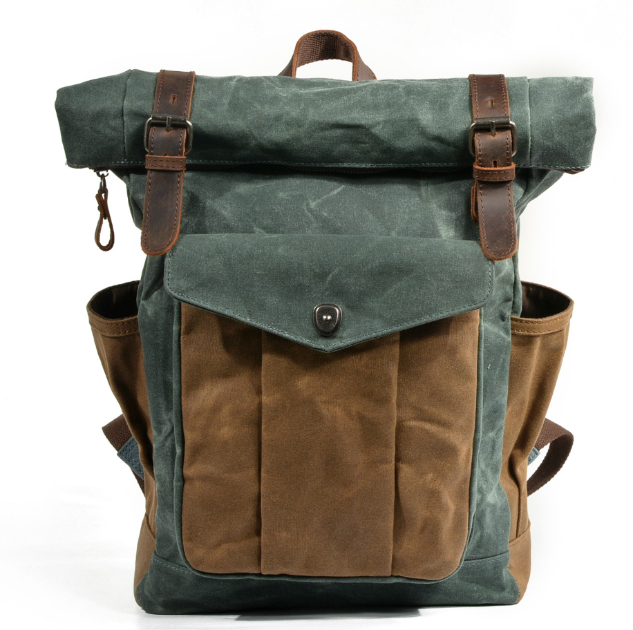 Oil wax canvas mountaineering bag