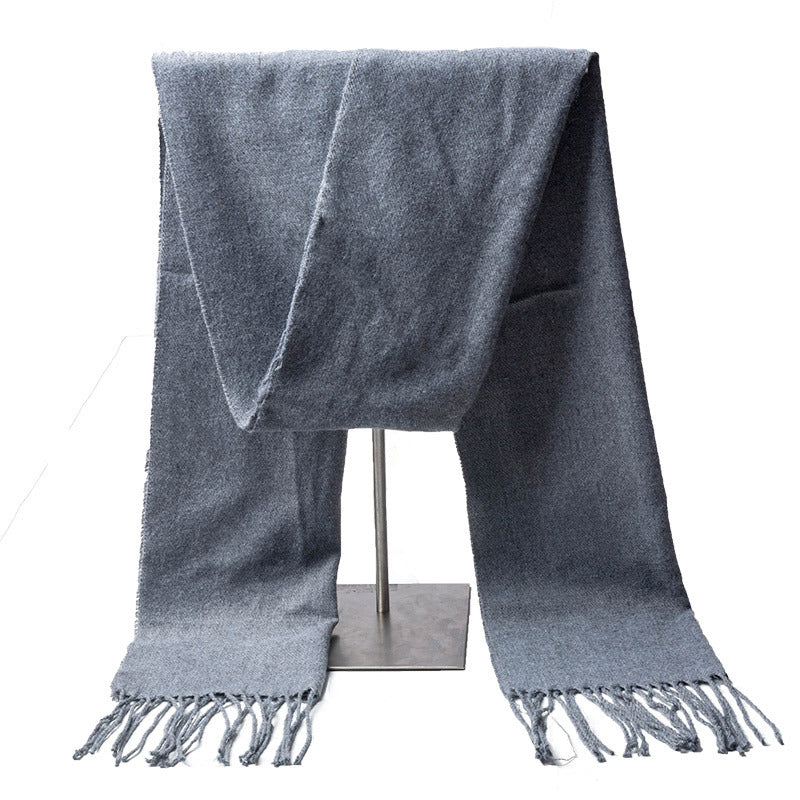Men&#39;s Fashion Simple Thickened Imitation Cashmere Scarf