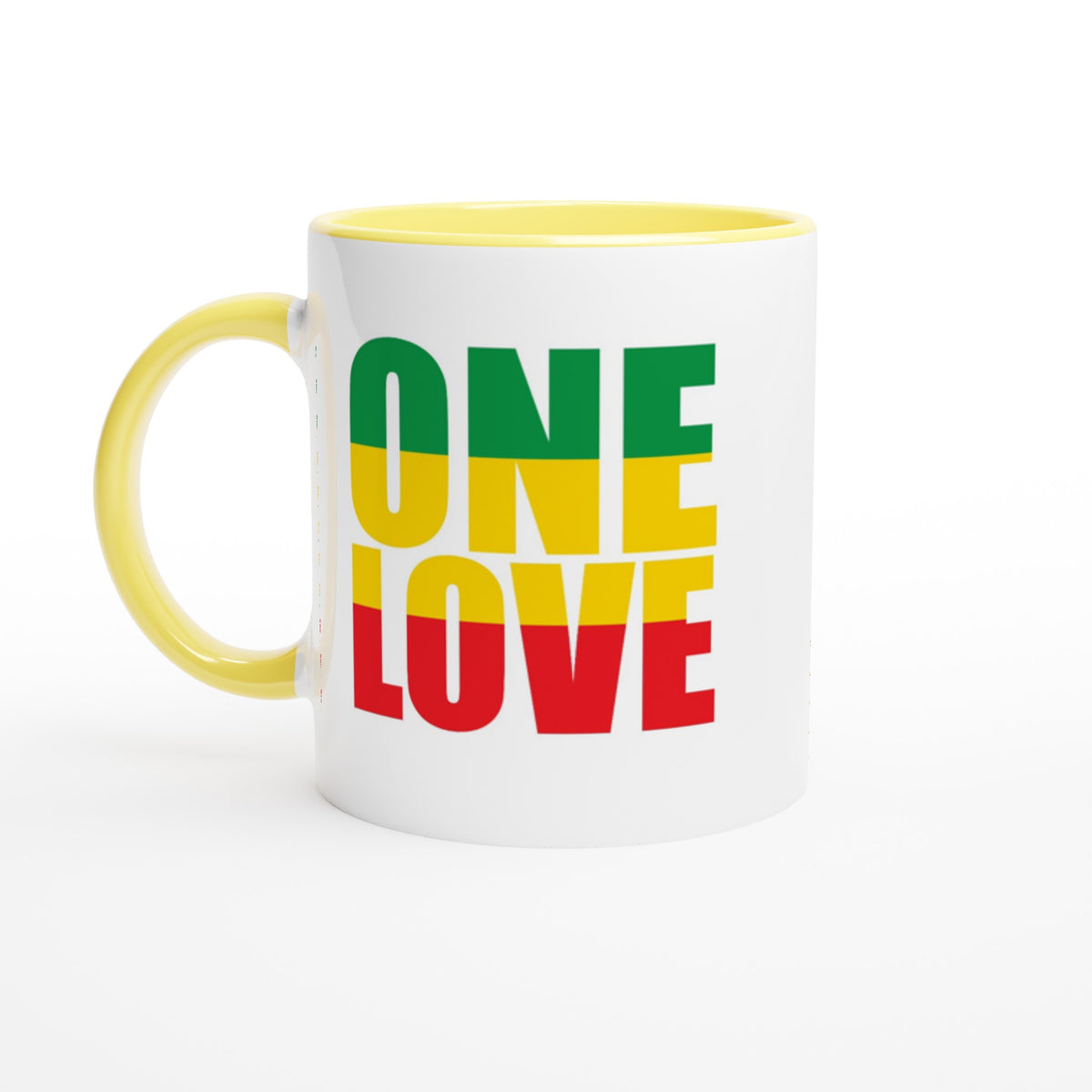 White 11oz Ceramic Mug with Color Inside